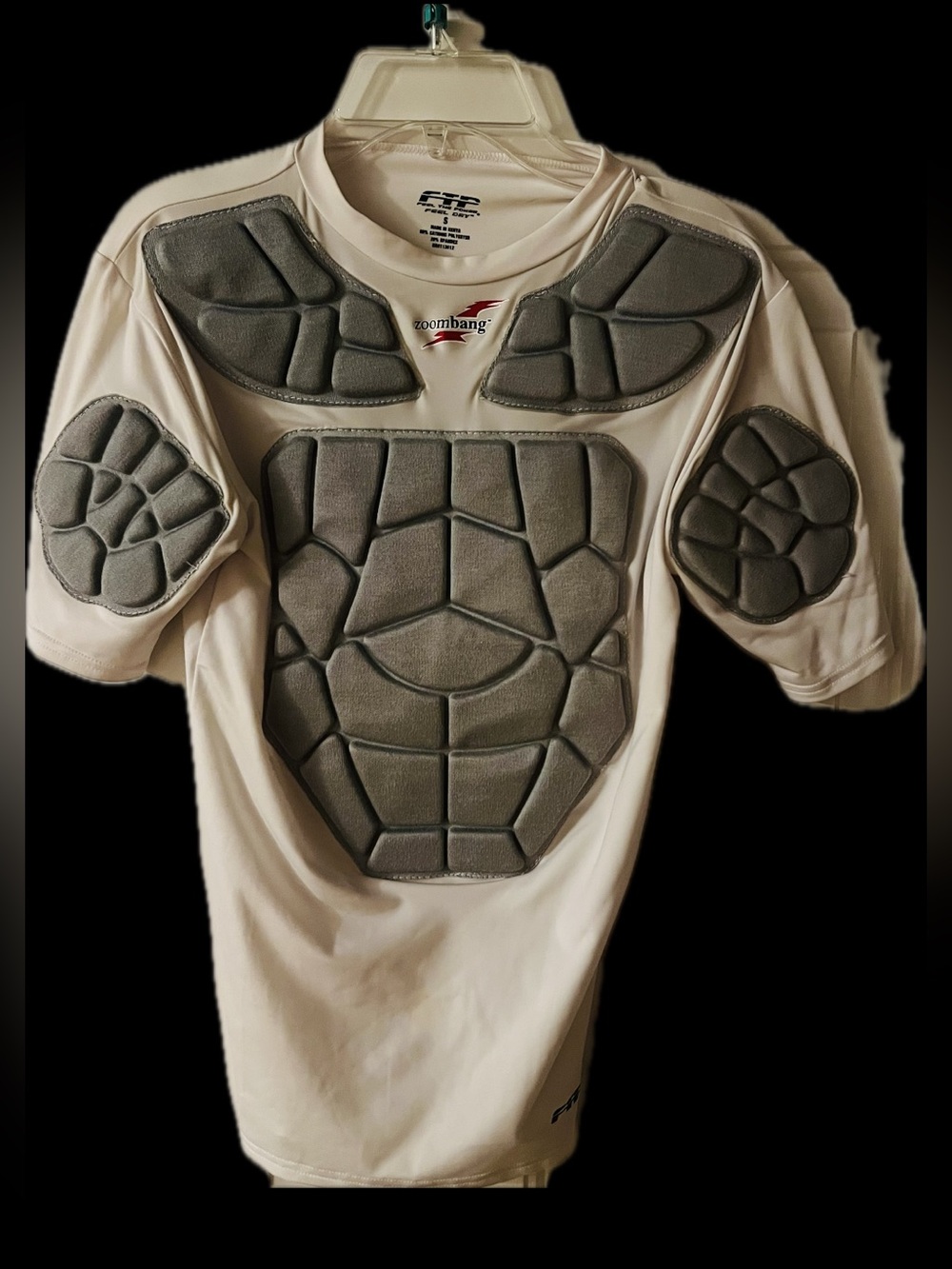 Zoombang athletic integrated youth/men sport shirt with protective pads size S